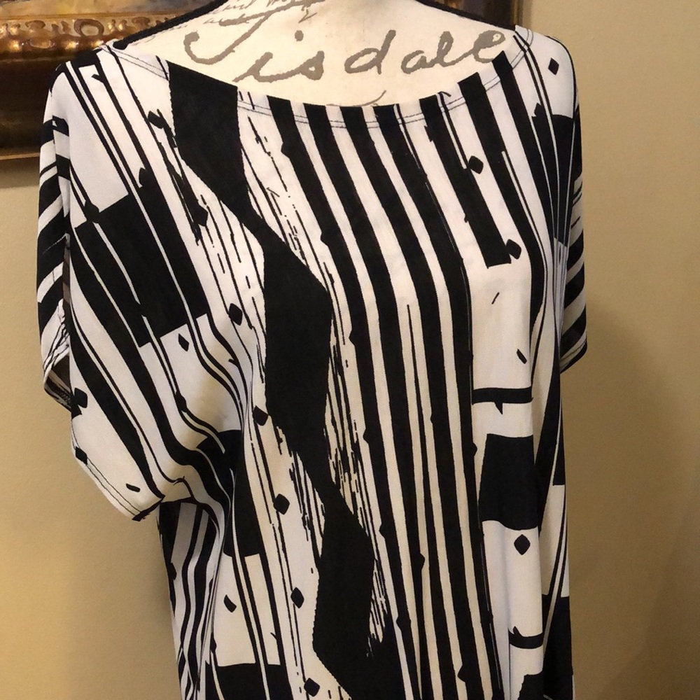 Clara Sun Woo Comfy Mesh Stretchy Abstract Print … - image 2